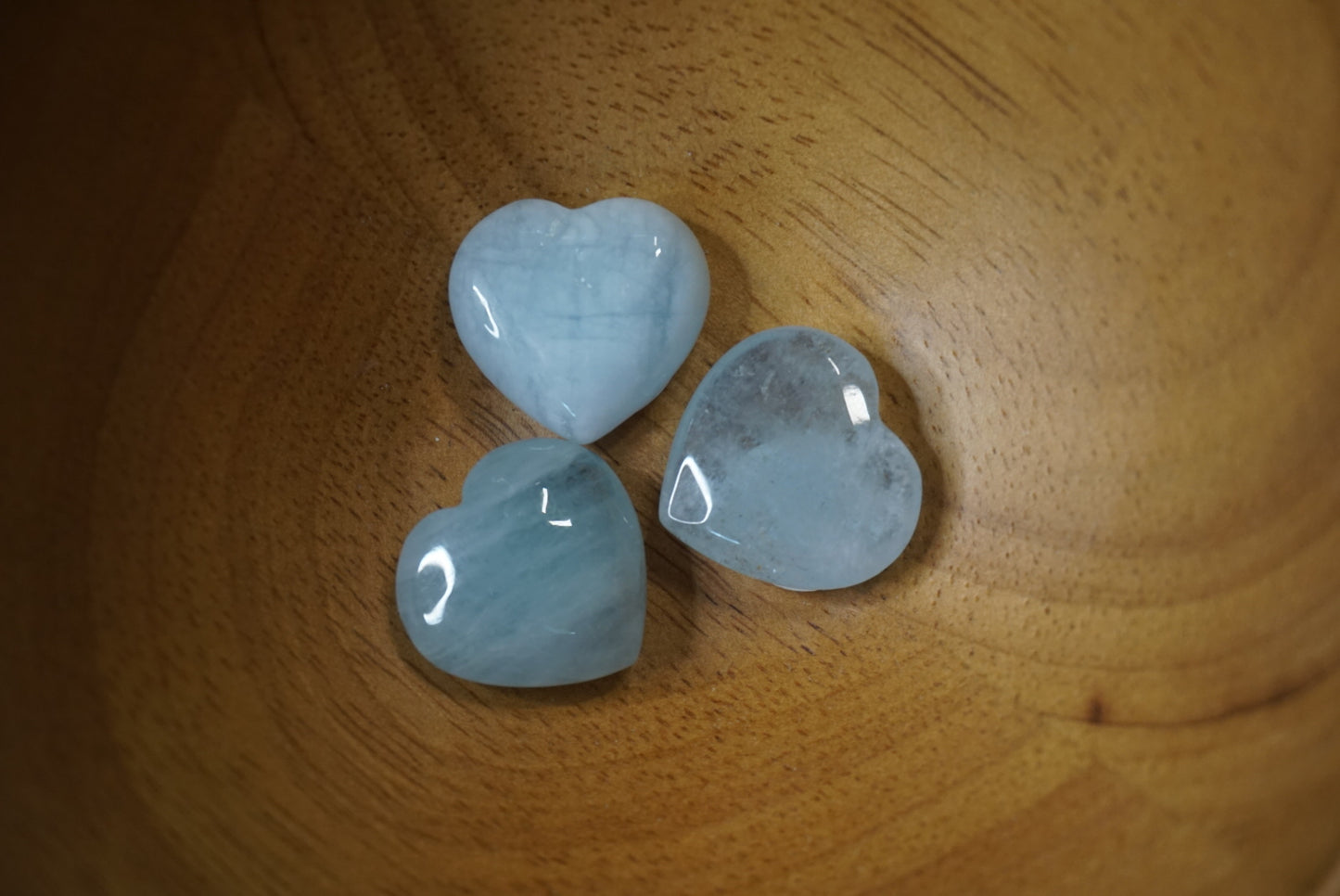 Aquamarine hearts mini