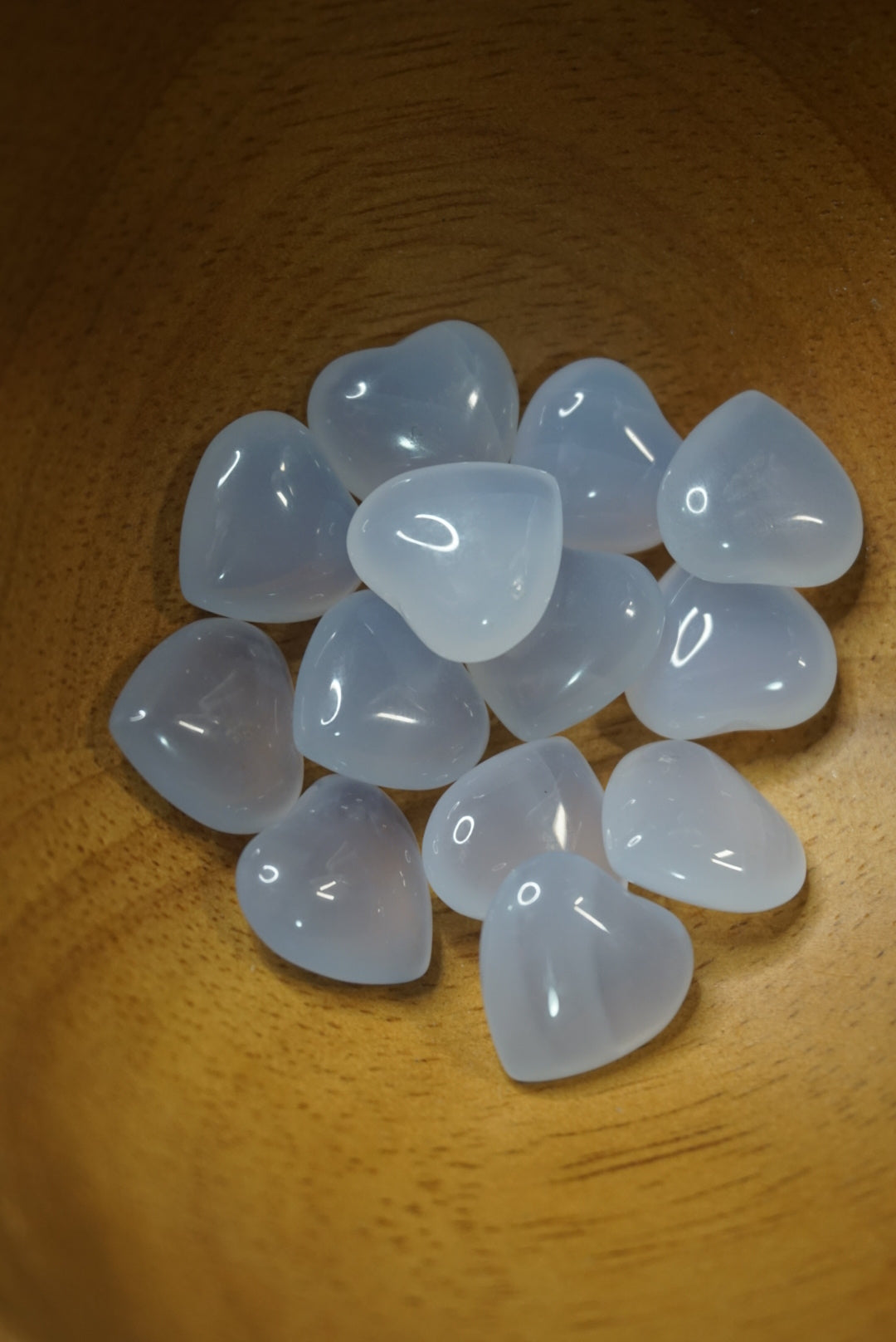 Blue Chalcedony hearts